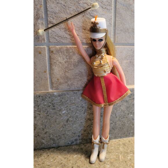 Vintage Topper Dawn Majorette Connie Original Baton Boots Hat Uniform 1970 1971 - Picture 1 of 7